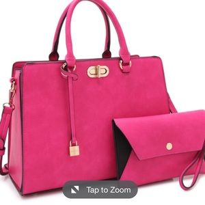 Darien Faux Leather Satchel